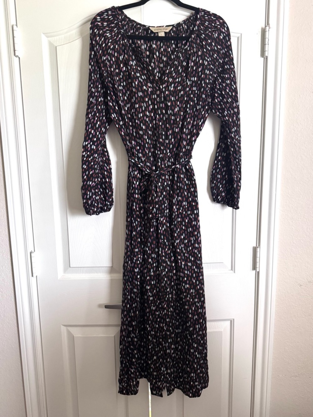 Presley Skye Silk Printed Belted Dress